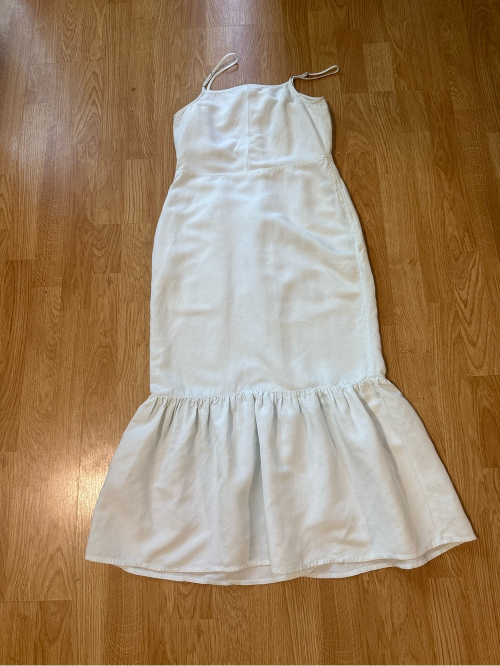 Something Navy Mint Green Button-Front Spaghetti Strap Maxi Dress - Size XS - Picture 2 of 12